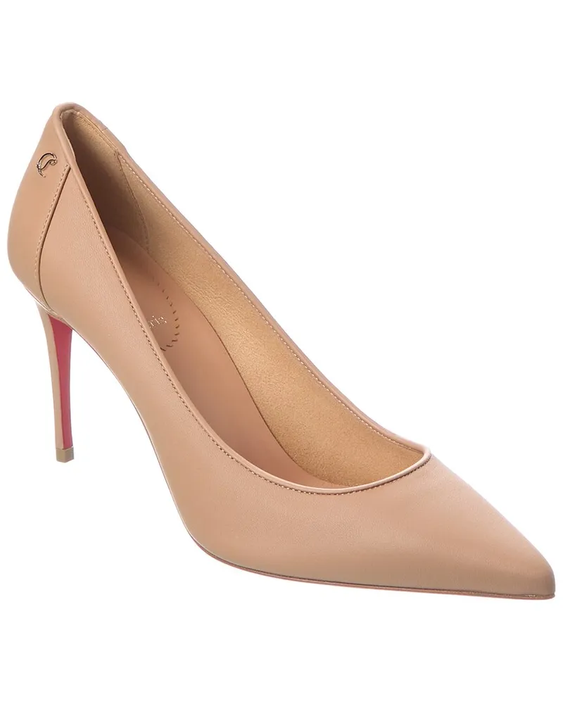 Christian Louboutin Sporty Kate 85 Leather Pump Beige