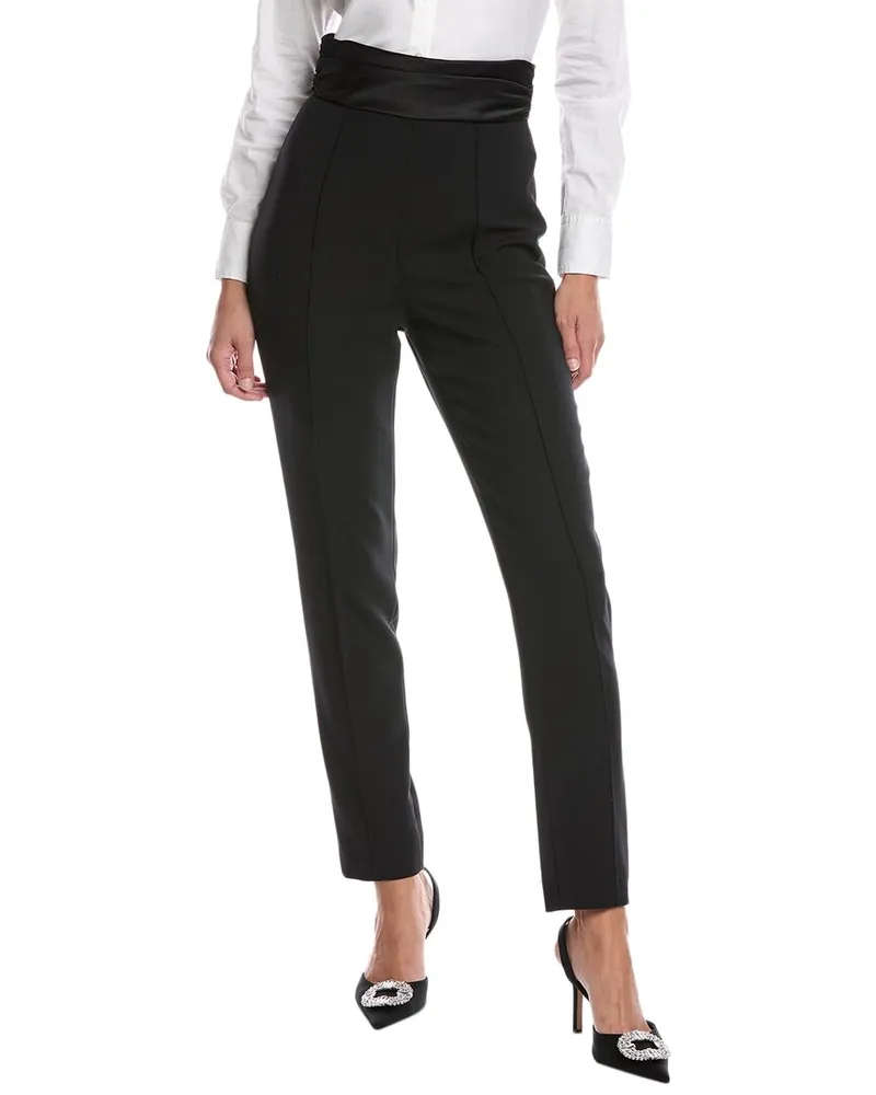 Carolina Herrera New York High-Waist Wool-Blend Skinny Pant Black