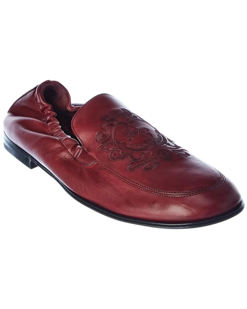 Dolce & Gabbana Leather Slipper Red