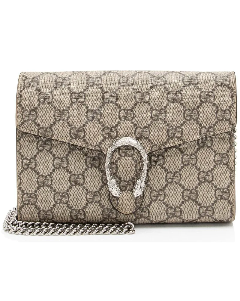 Gucci Brown GG Supreme Dionysus Chain Wallet (Authentic Pre-Loved Nocolor