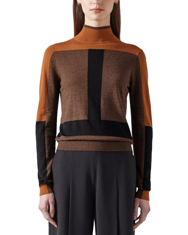 L.K.Bennett  Selma Knitted Top Brown
