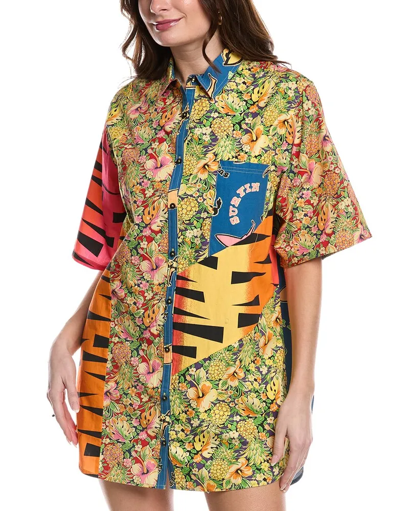 RE/DONE Oversized Shirtdress Yellow