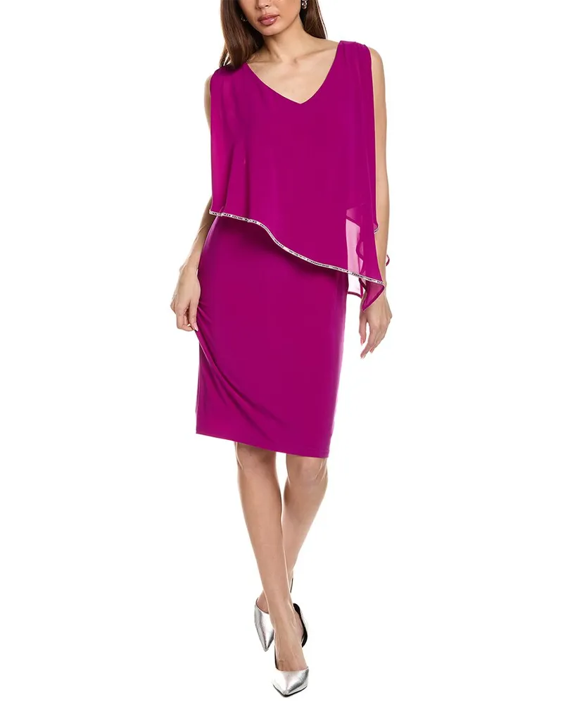 Joseph Ribkoff Popover Cocktail Dress Purple