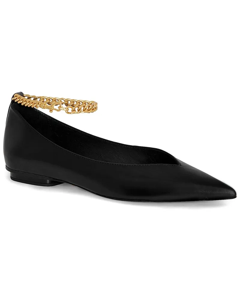 Rebecca Minkoff Chain Ankle Leather Ballet Flat Nocolor