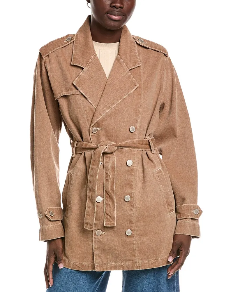 Triarchy Nicola Cropped Trench Coat Brown
