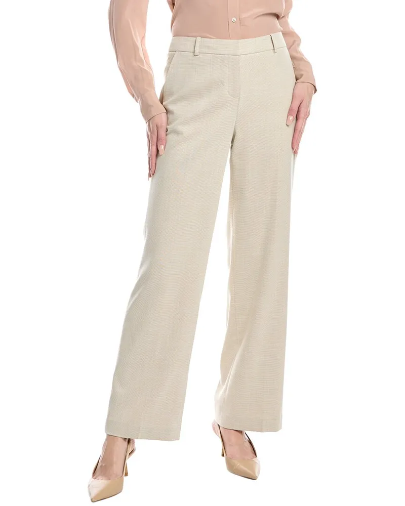 Anne Klein Fly Front Slash Pocket Trouser Beige