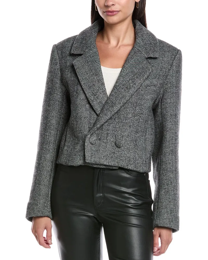 Rebecca Minkoff Margo Wool-Blend Coat Gray