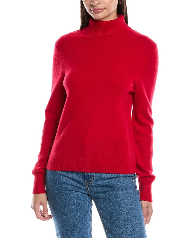 Michael Stars Cory Turtleneck Wool & Cashmere-Blend Sweater Red