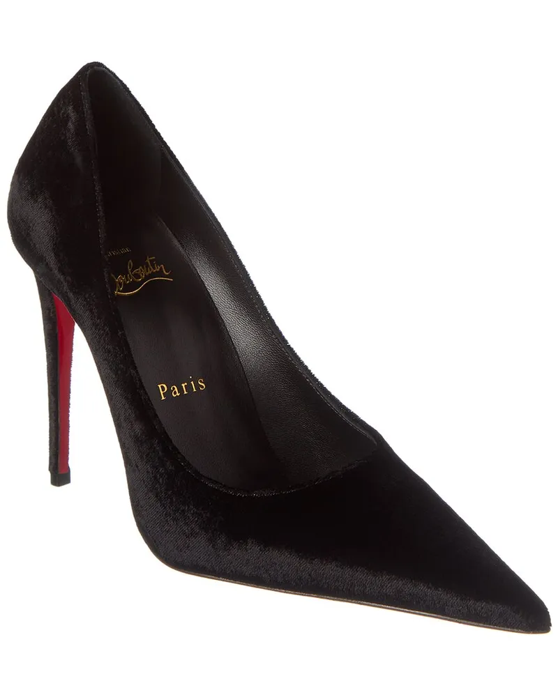 Christian Louboutin Kate Max 100 Velvet Pump Black