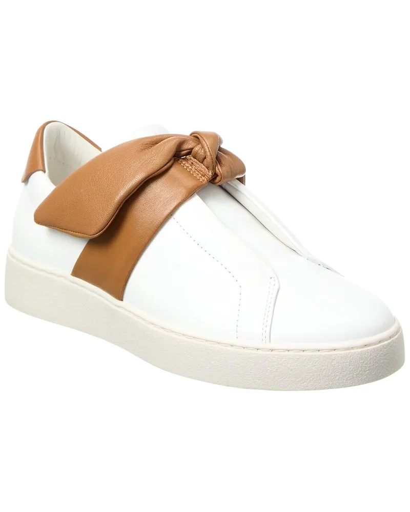 Alexandre Birman Asymmetric Clarita Leather Sneaker Brown