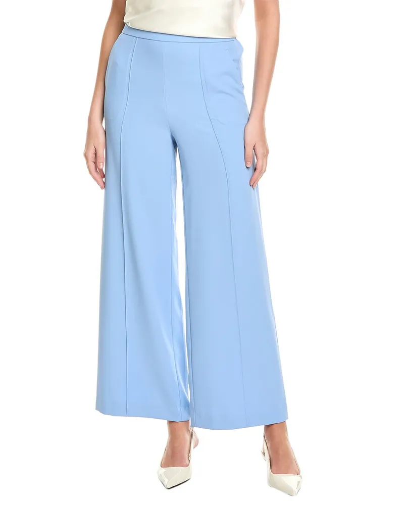 ST. JOHN Satin Back Cady Pant Blue