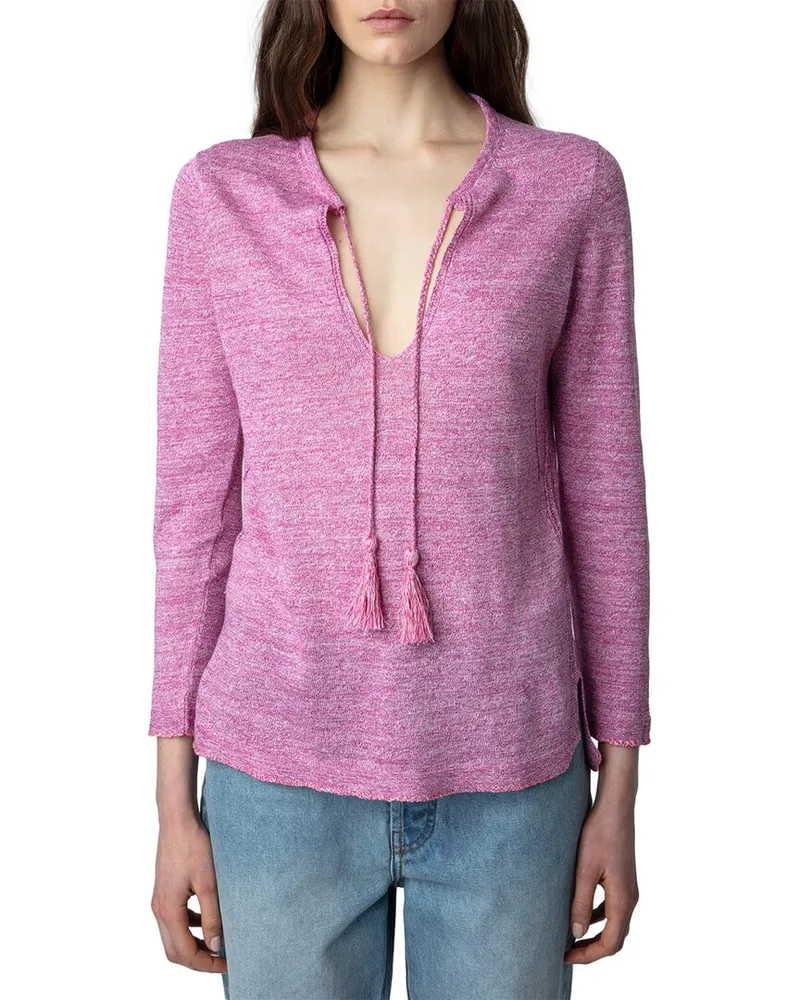 Zadig & Voltaire Amber Linen & Silk-Blend Sweater Nocolor