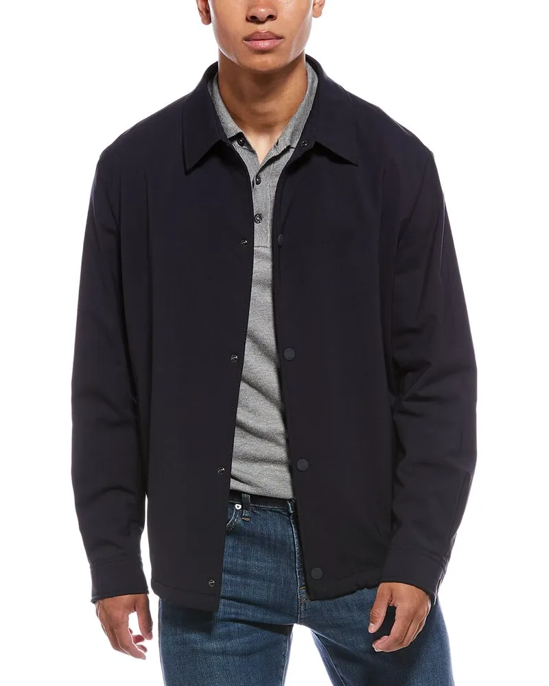 HUGO BOSS Carper Wool-Blend Coach Jacket Blue