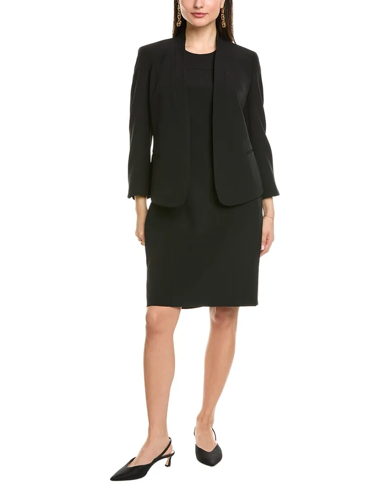 Anne Klein 2pc Jacket & Dress Set Black