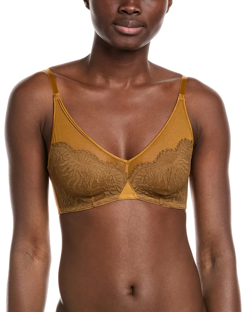 Hanro Lace Accented Soft Cup Bra Brown