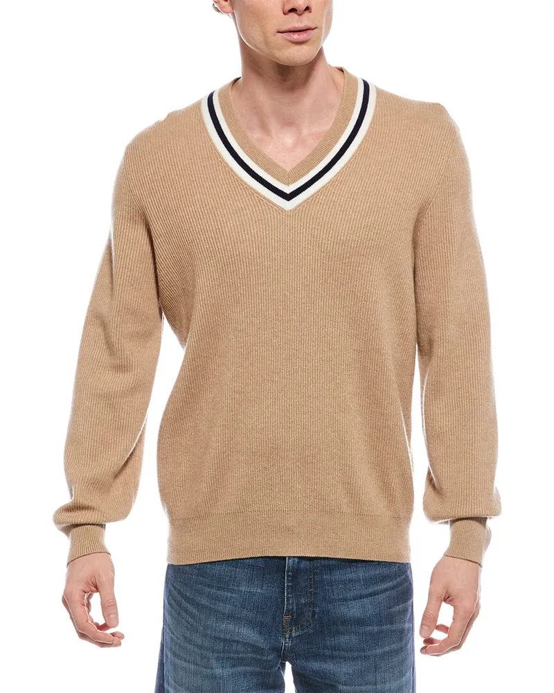 Brunello Cucinelli Cashmere V-Neck Sweater Nocolor
