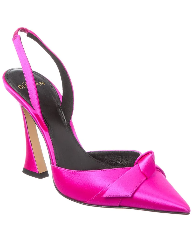 Alexandre Birman Clarita Bell Satin Slingback Pump Pink