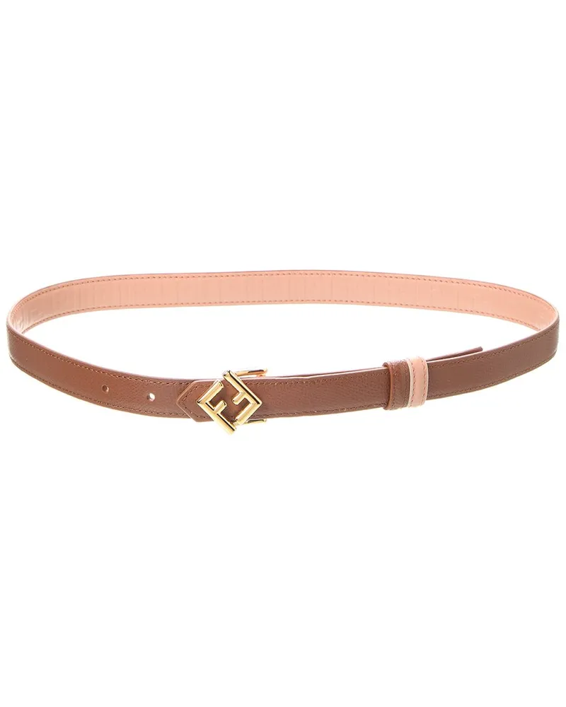 Fendi FF Diamonds Reversible Leather Belt Nocolor