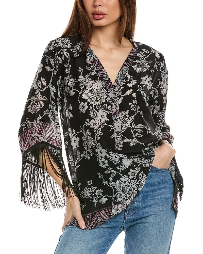 Johnny Was Edina Fringe Blouse Nocolor