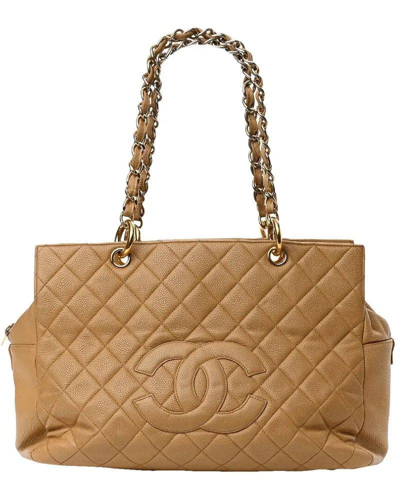 Chanel Beige Caviar Leather Grand Timeless Tote (Authentic Pre-Loved Nocolor