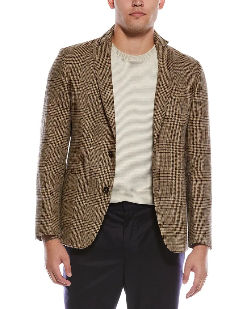 Officine Generale Officine Generale Linen-Blend Blazer Brown