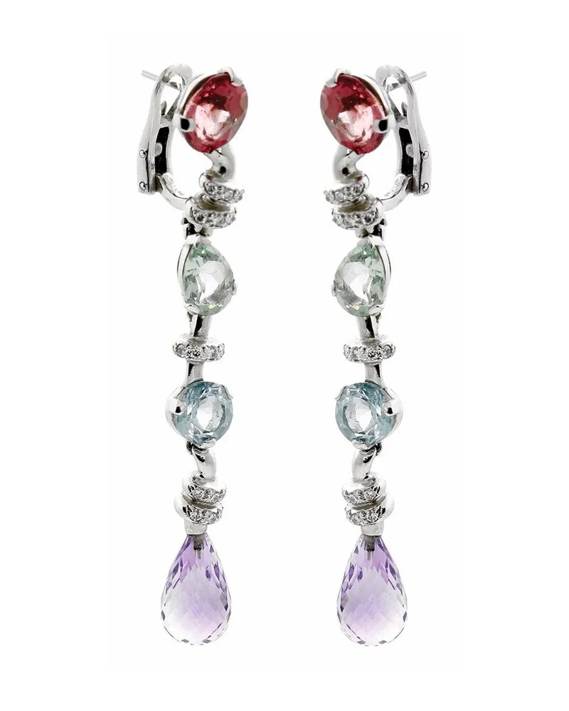 Chanel 18K 0.76 ct. tw. Diamond & Gemstone Drop Earrings (Authentic Pre-Loved Nocolor