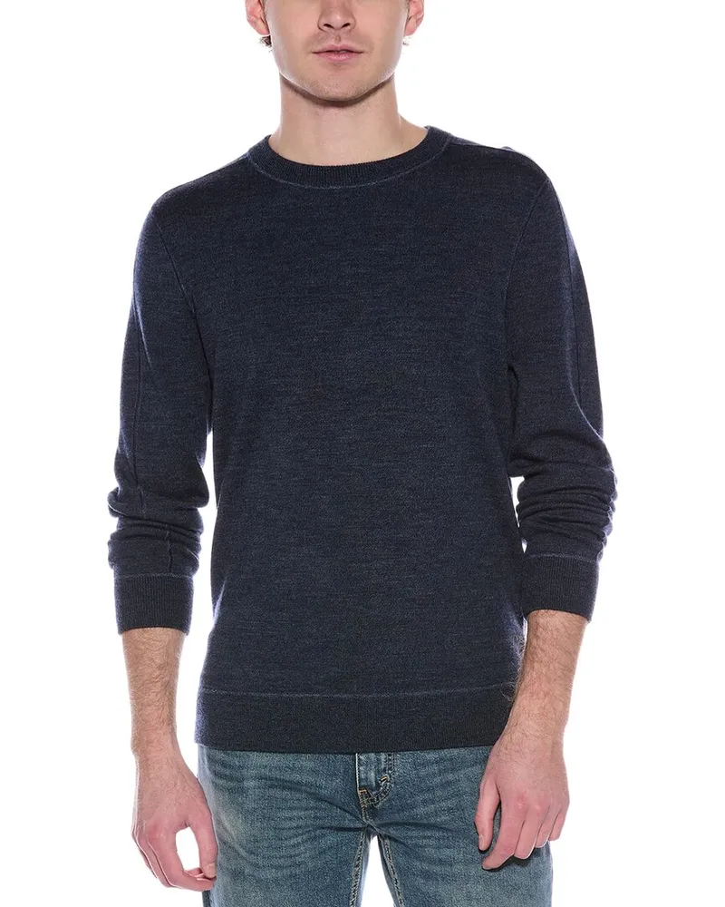 HUGO BOSS Wool Crewneck Sweater Blue