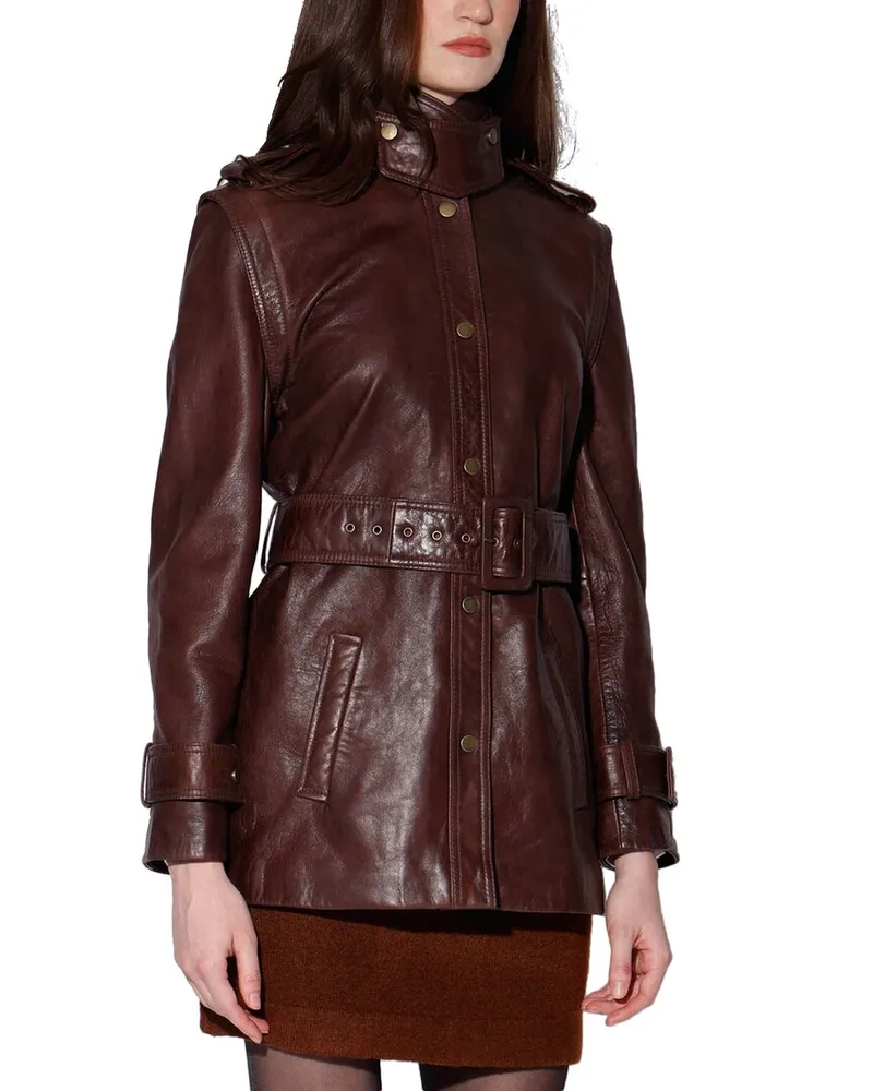 Walter Baker Imani Leather Jacket Brown