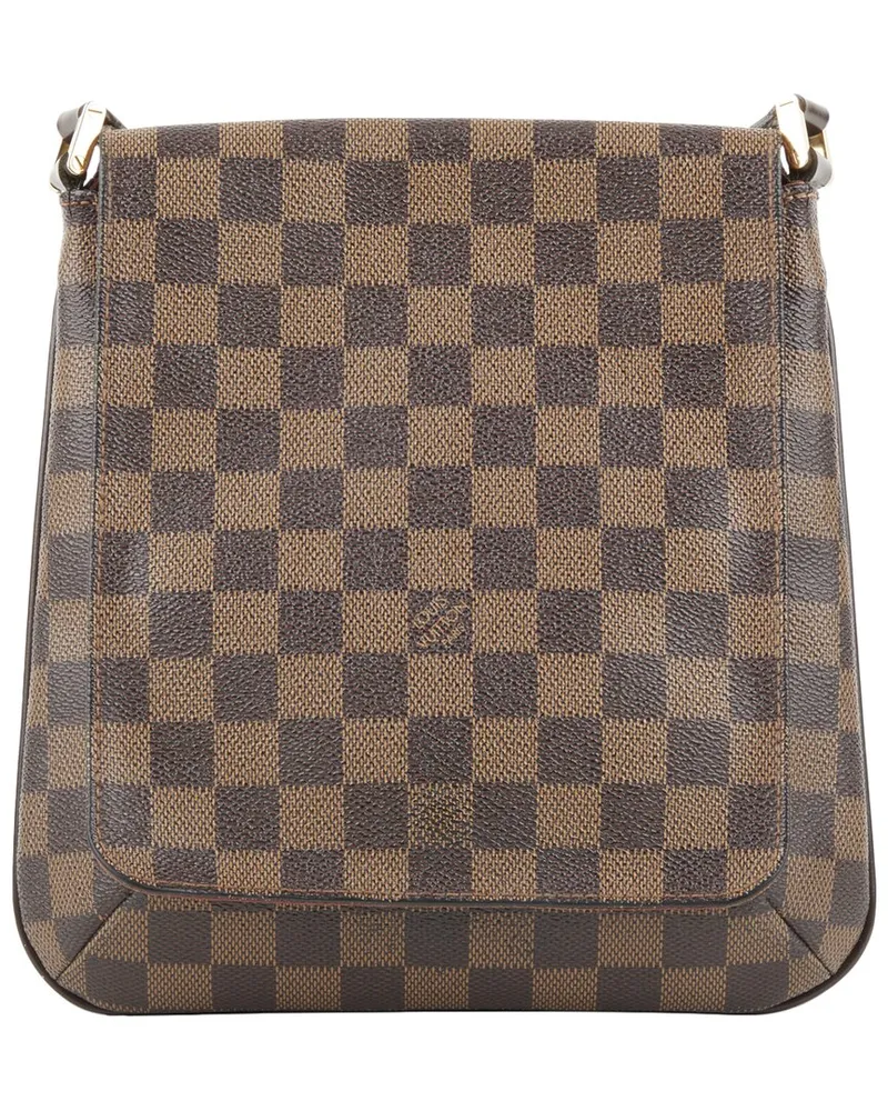 Louis Vuitton Brown Damier Ebene Coated Canvas Musette Salsa Long Strap (Authentic Pre-Loved Nocolor