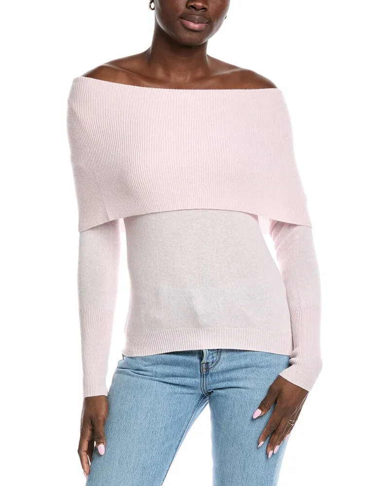 Autumn Cashmere Angelina Cashmere-Blend Sweater Pink