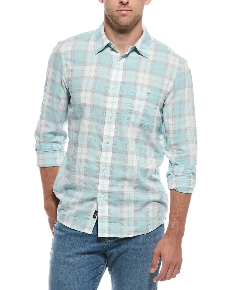 Faherty Tropical Shirt Green