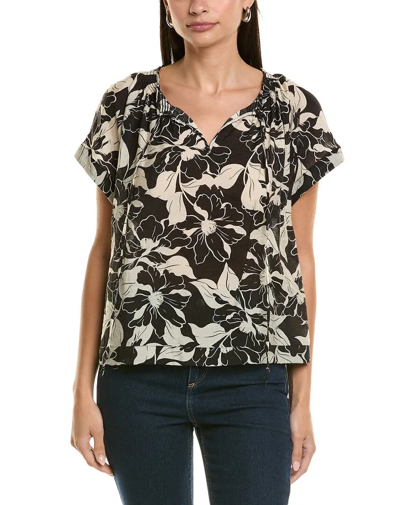 Vince Camuto Peasant Blouse Black