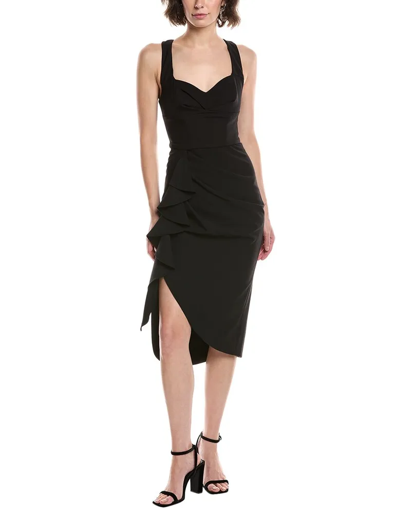 Black Halo Luceta Cocktail Sheath Dress Black