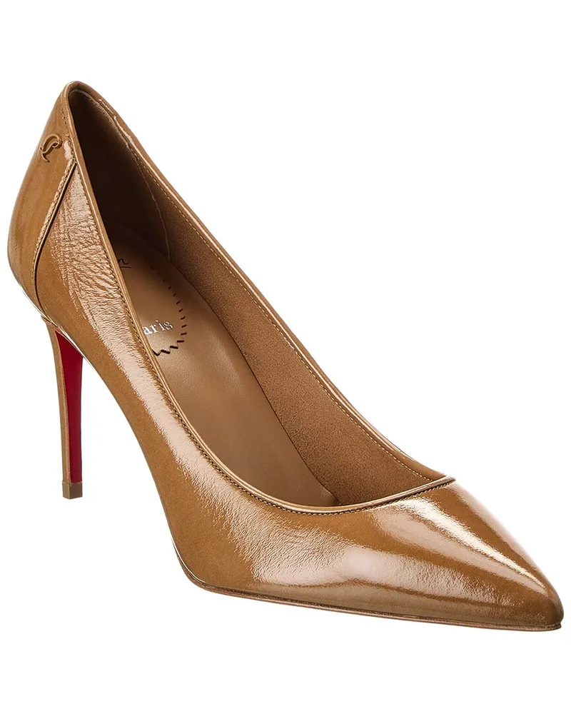 Christian Louboutin Sporty Kate 85 Leather Pump Brown