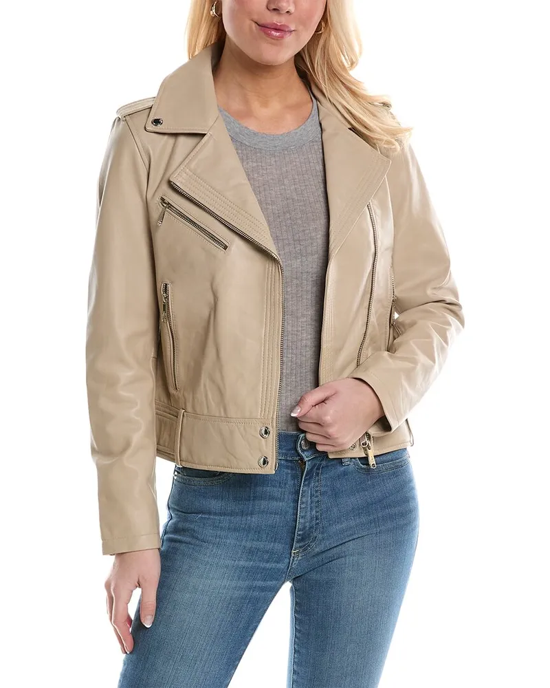 Sam Edelman Leather Moto Jacket Nocolor