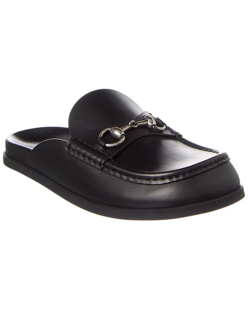 Gucci Horsebit Leather Mule Black