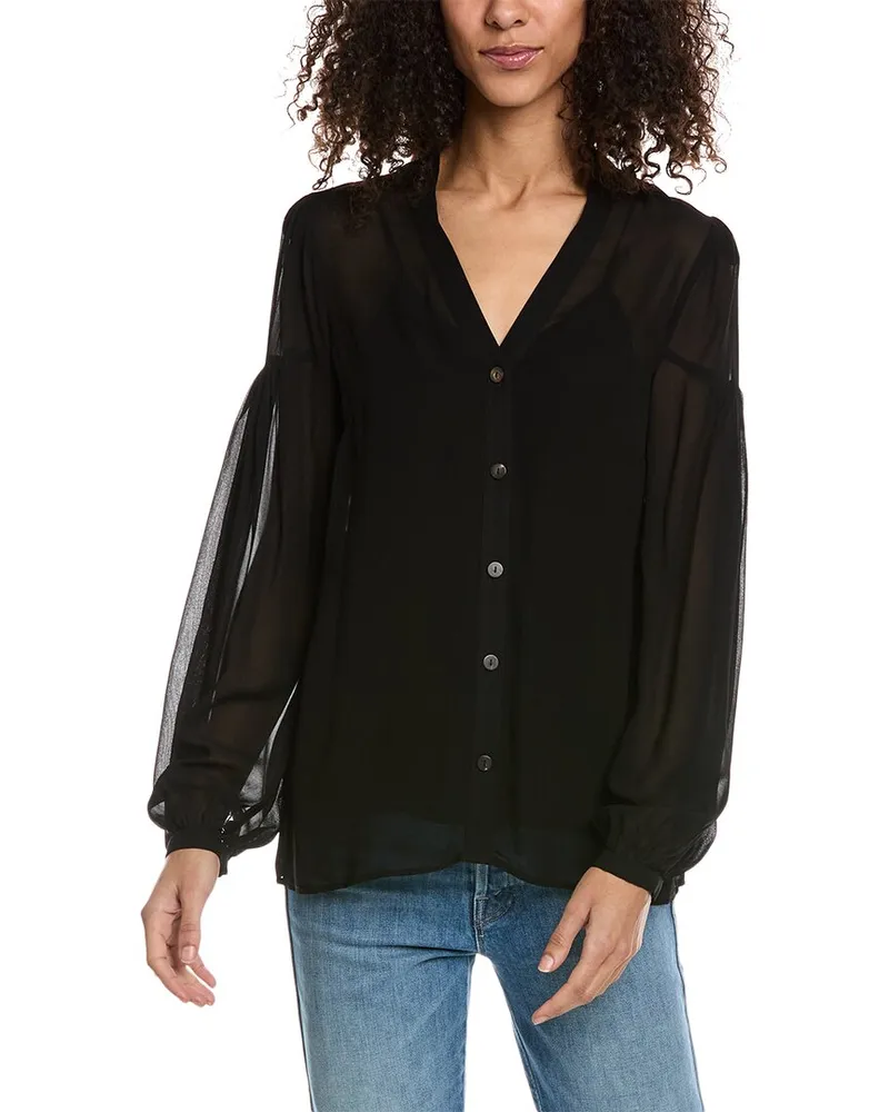The Kooples Sheer Blouse Black