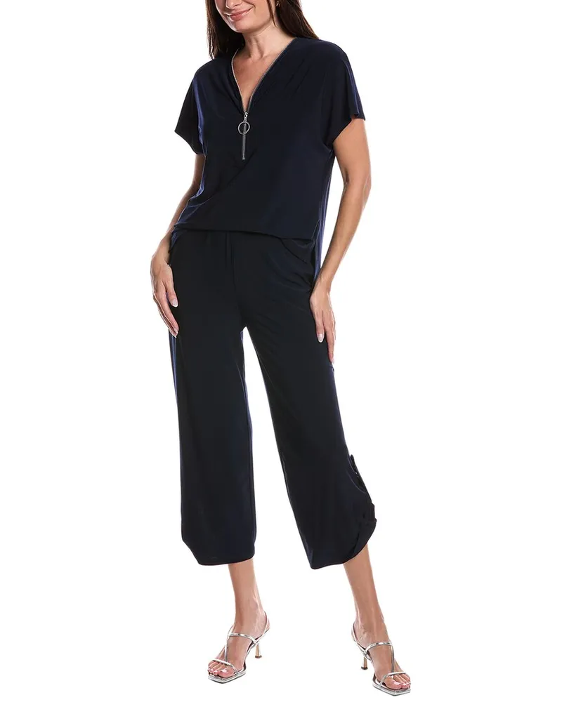 Joseph Ribkoff Cutout Waist Jumpsuit Blue