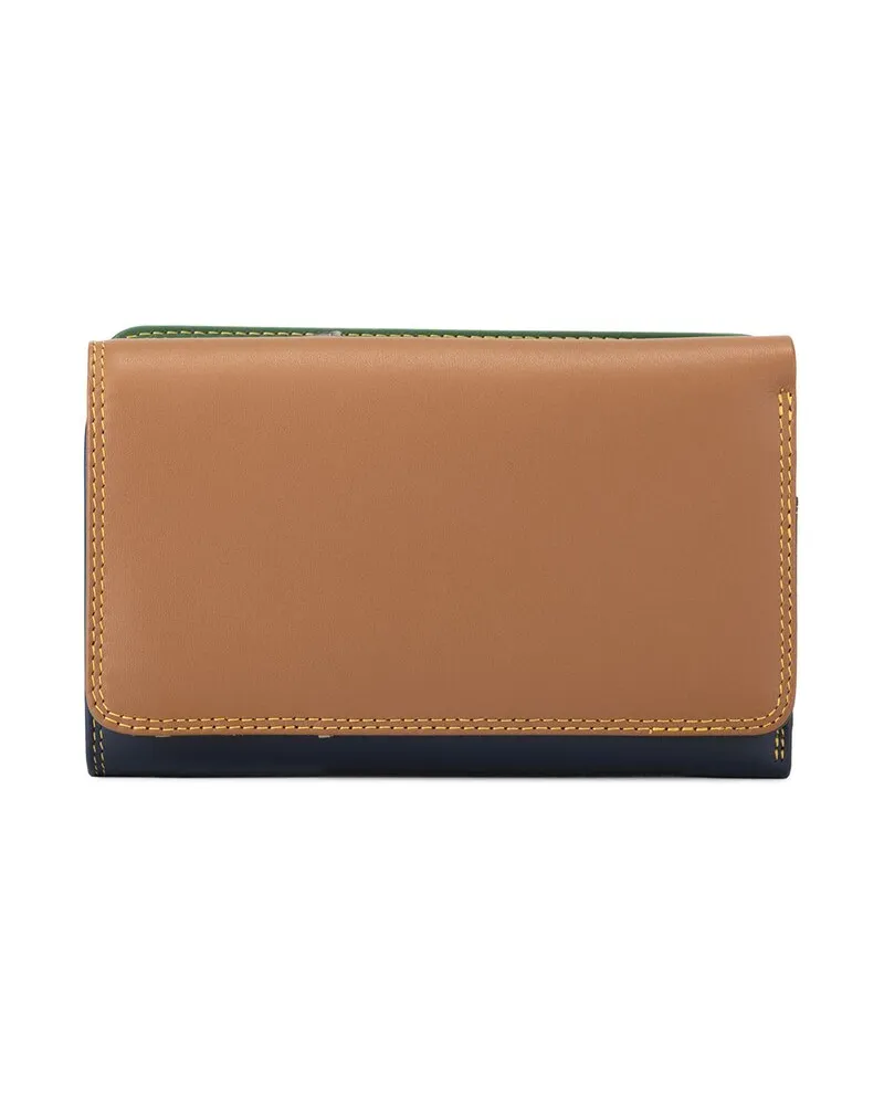 Mywalit Medium Leather Tri-Fold Outer Zip Purse Nocolor