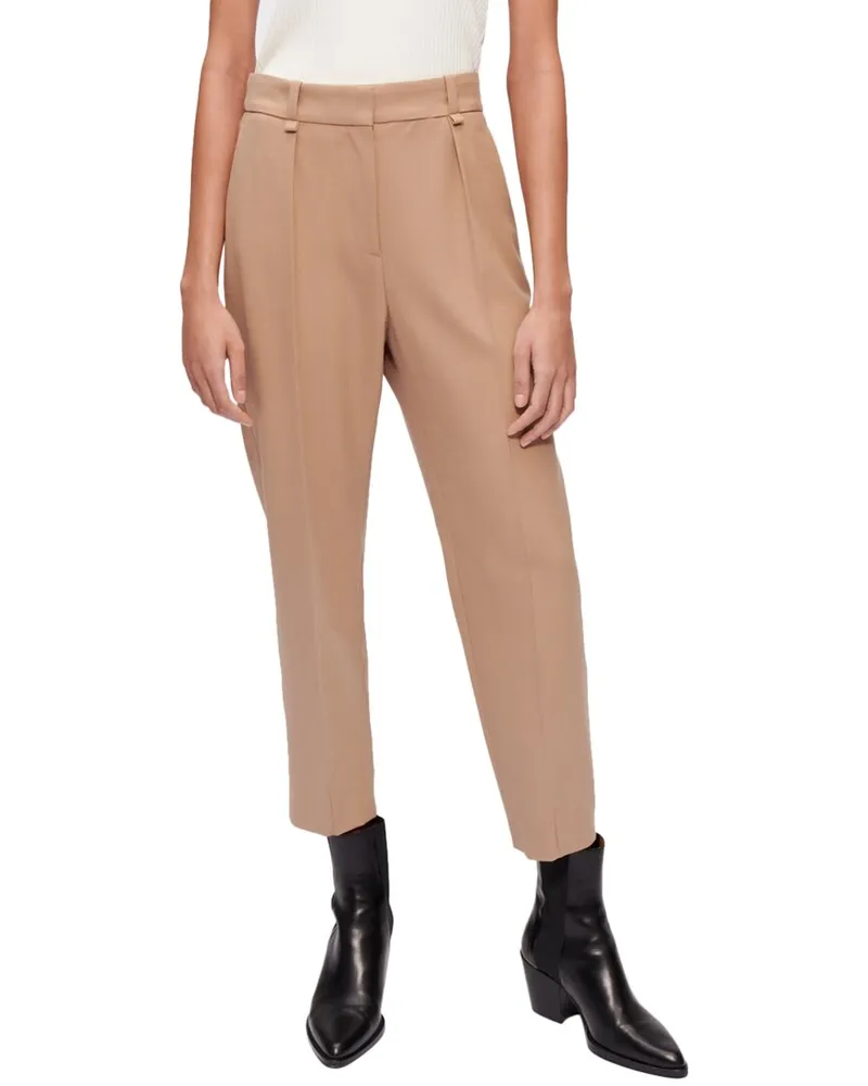 Maje Pylogi Wool-Blend Pant Brown