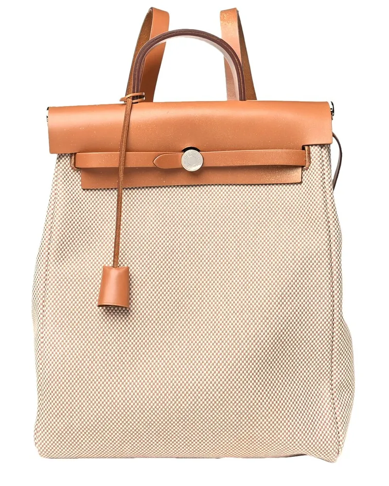 Hermès Natural Toile Canvas Vache Hunter Criss Viking Herbag a Dos Retourne  Backpack (Authentic Pre-Loved Nocolor