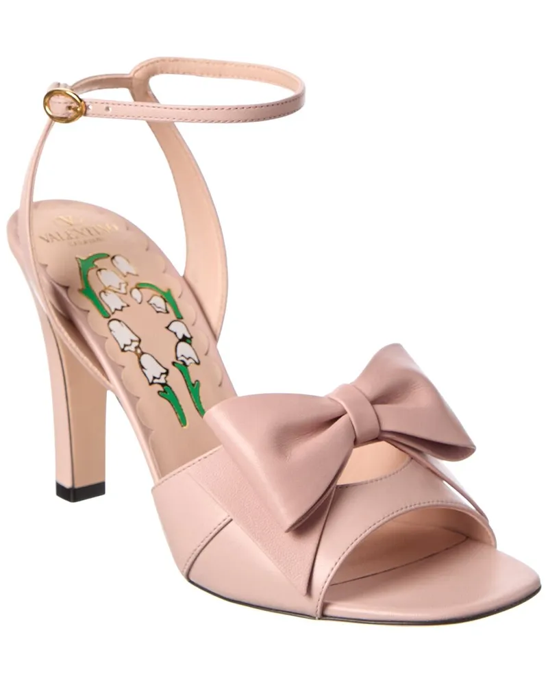 Valentino Garavani Bowow 95 Leather Sandal Pink