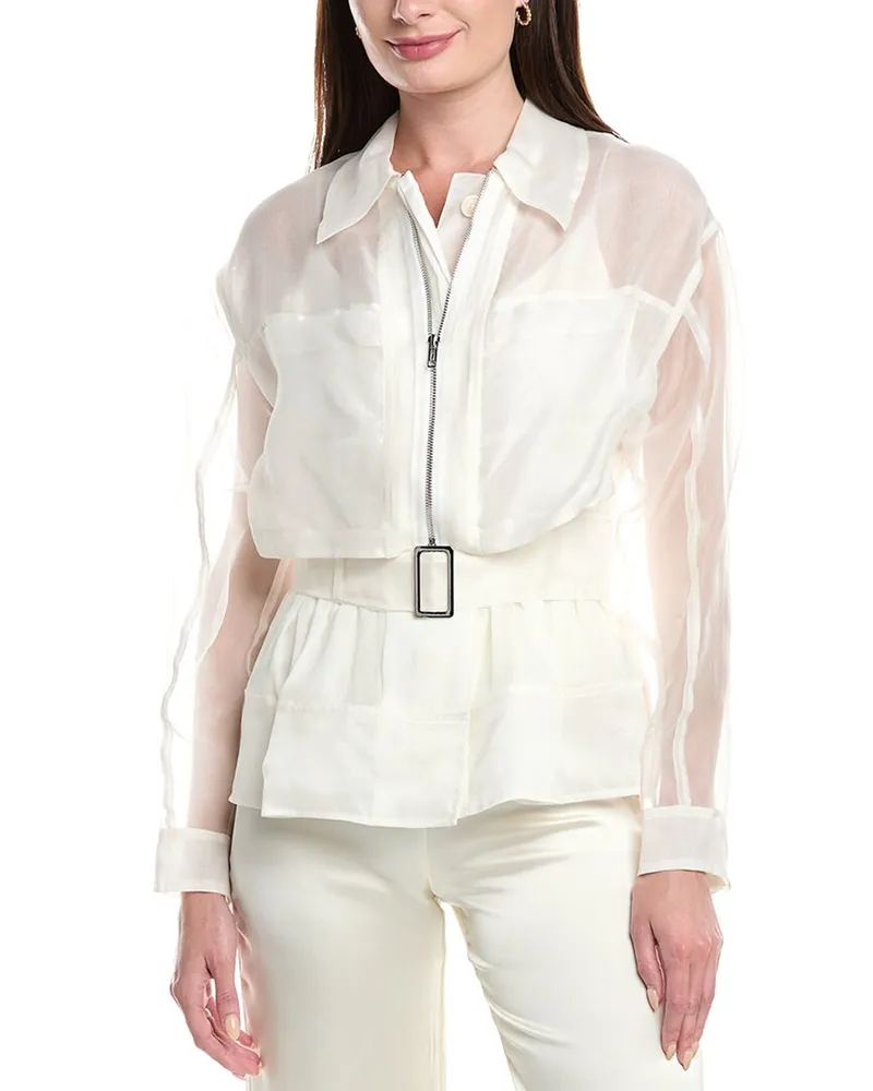 3.1 phillip lim Organza Silk Top White