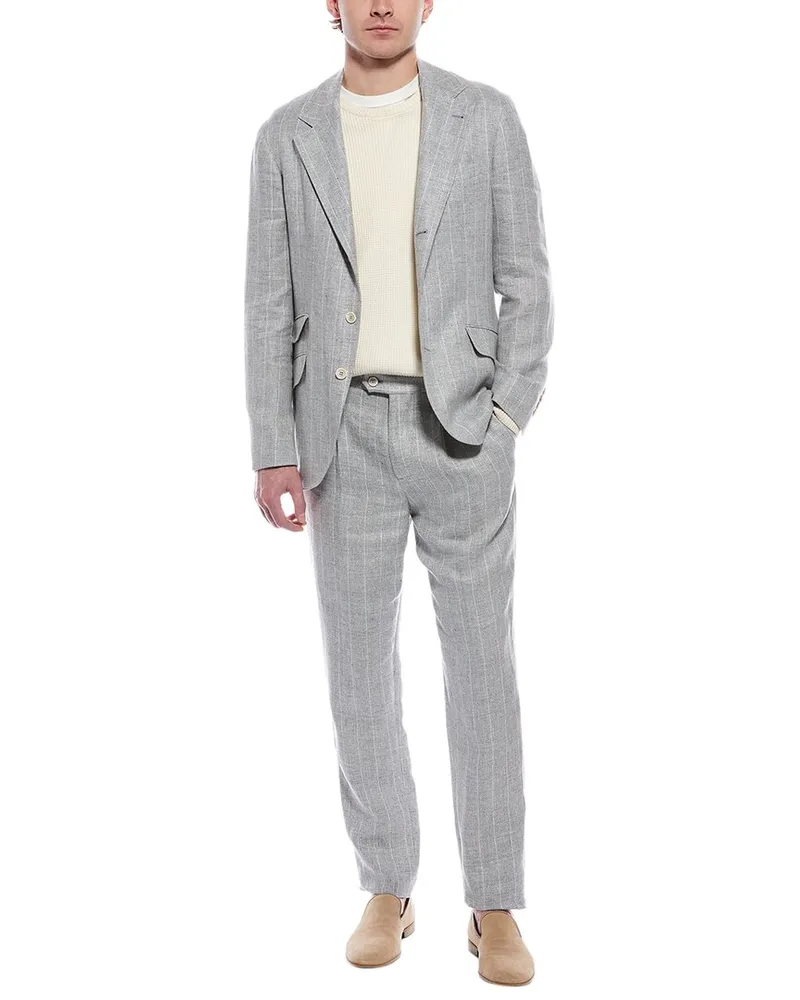 Brunello Cucinelli 2pc Linen & Wool-Blend Suit Nocolor