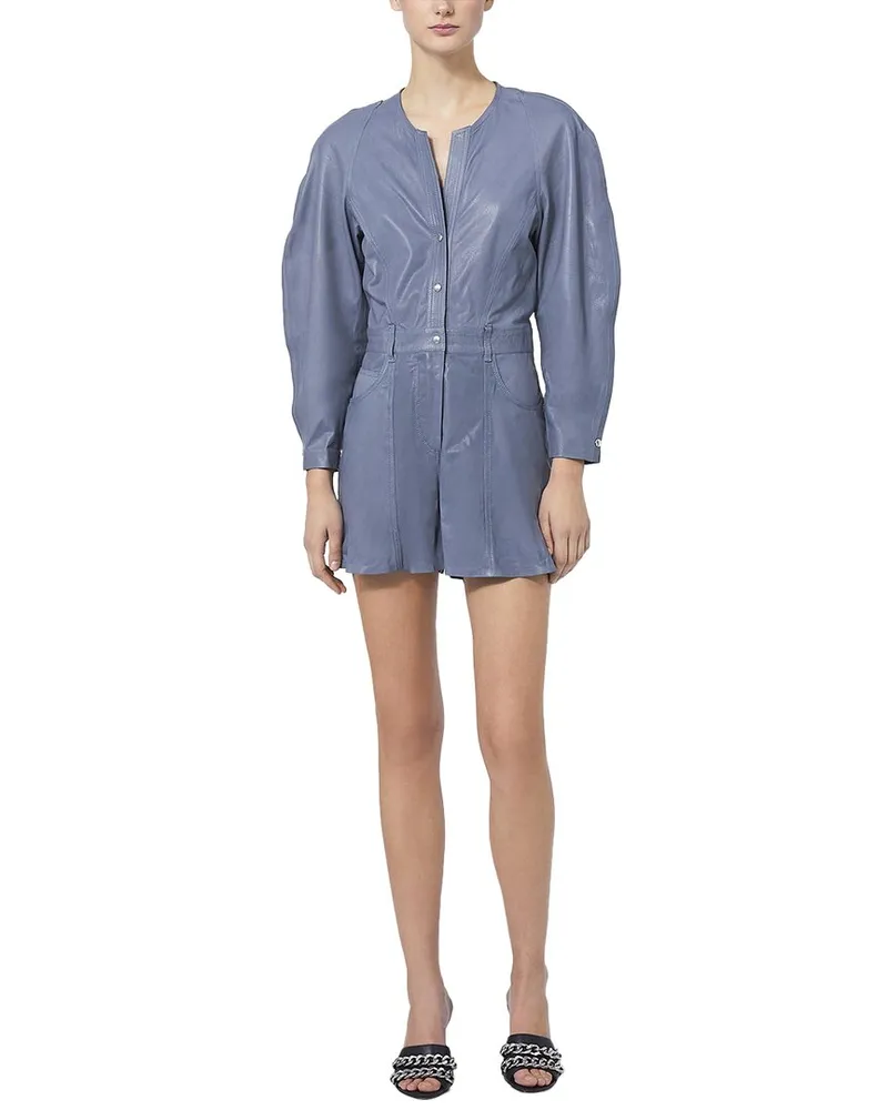 IRO Majunga Leather Playsuit Grey