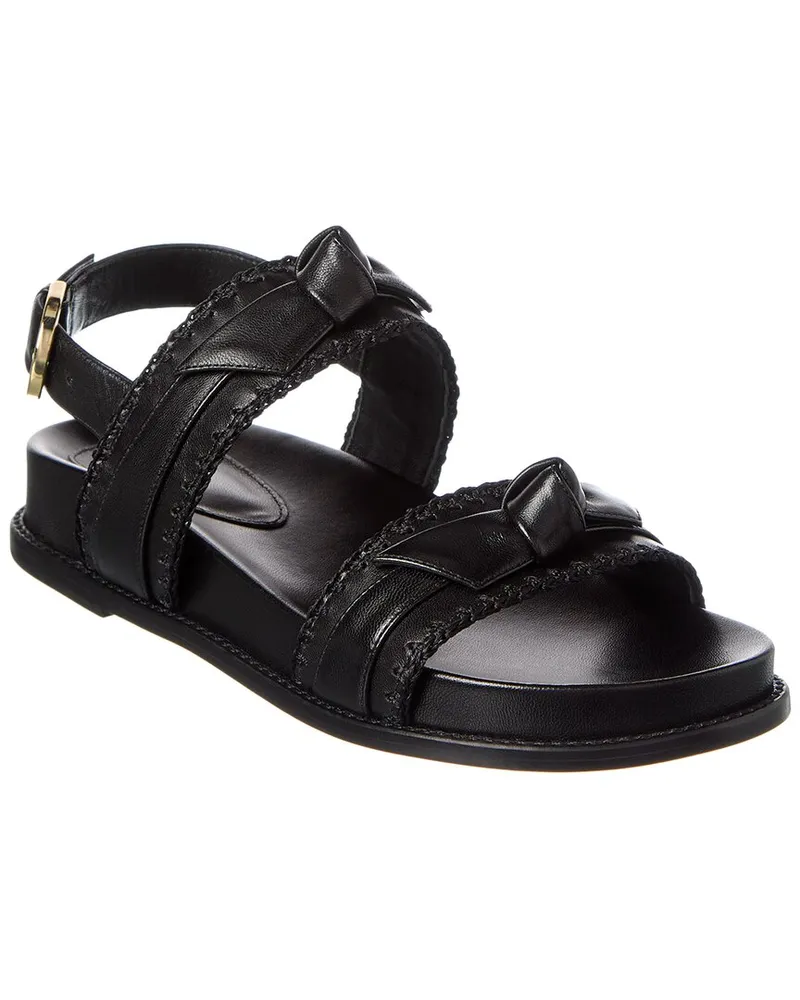 Alexandre Birman Regina Sport Leather Sandal Black