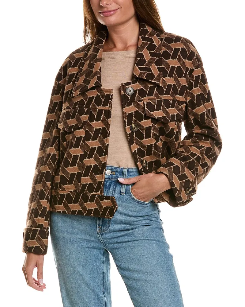 Diane von Furstenberg Dixon Wool-Blend Coat Brown