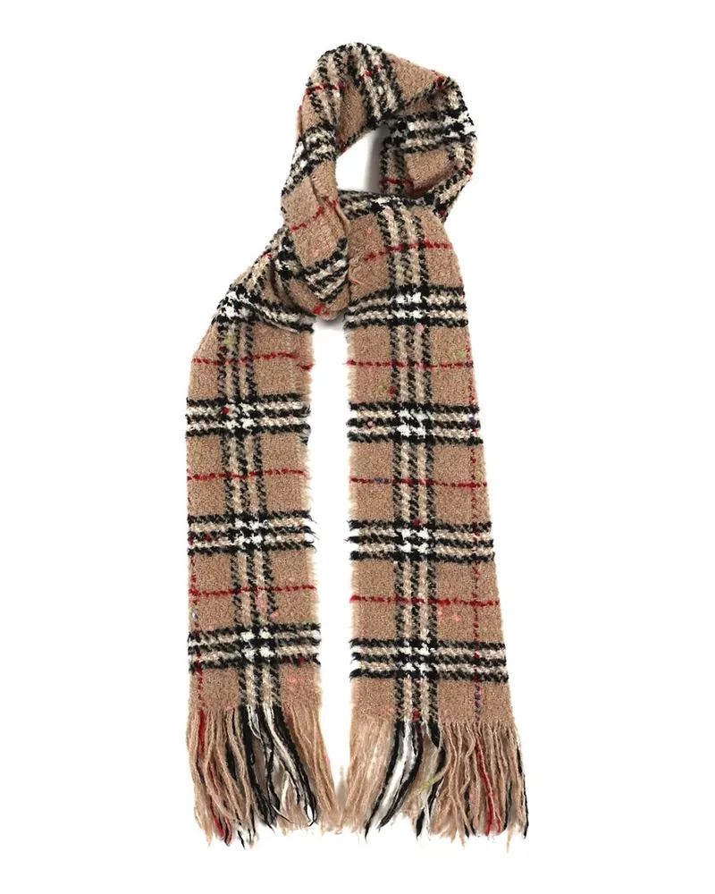Burberry Merino Wool Polyester Vintage Check Scarf (Authentic Pre-Loved Nocolor