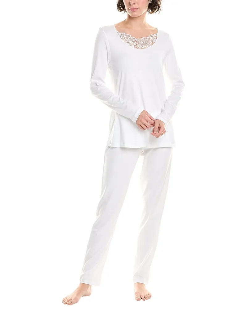Hanro 2pc Belina Pajama Set White