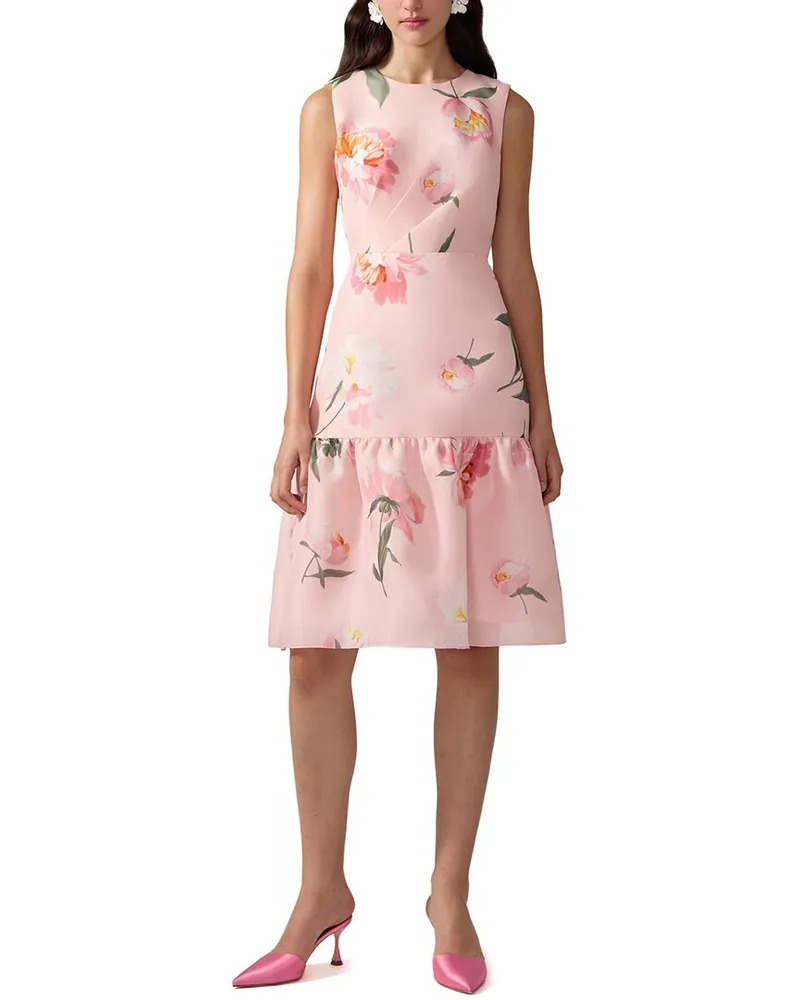Carolina Herrera New York Sleeveless Silk Dress Pink